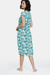 Zivame Blotched Bloom Woven Mid Length Nightdress - Florida Key — thumbnail 3